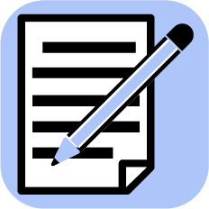 바이럴 전략 제안 아이콘, 펜으로 작성된 제안서 문서 이미지