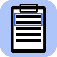 바이럴 마케팅 실행 아이콘, 체크리스트가 있는 클립보드 이미지