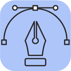 디자인 시안 제작을 상징하는 펜툴 아이콘