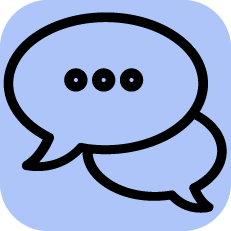 피드백 반영 및 수정을 상징하는 말풍선 아이콘