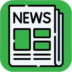 인터넷 기사 형태의 언론홍보 마케팅을 상징하는 신문 아이콘